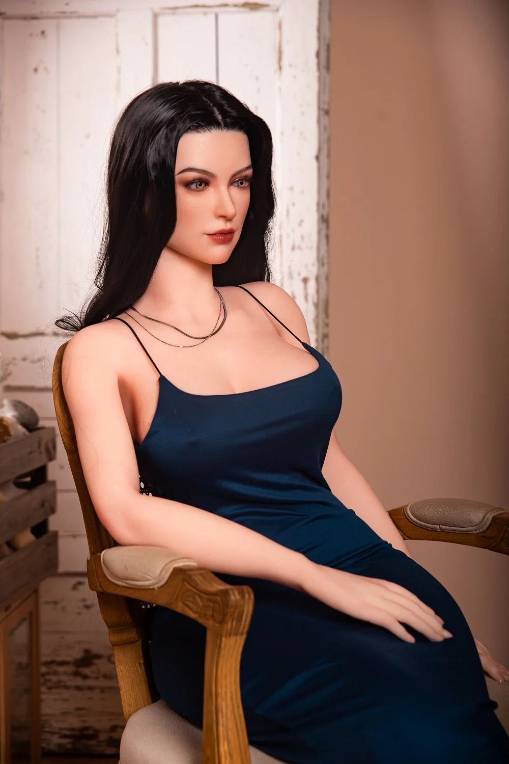 US Stock - RIDMII Karyn Plus 5ft34/ 163cm Unique Design App-Controlled Silicone Head + TPE Body Full Body Adult Love Sex Doll