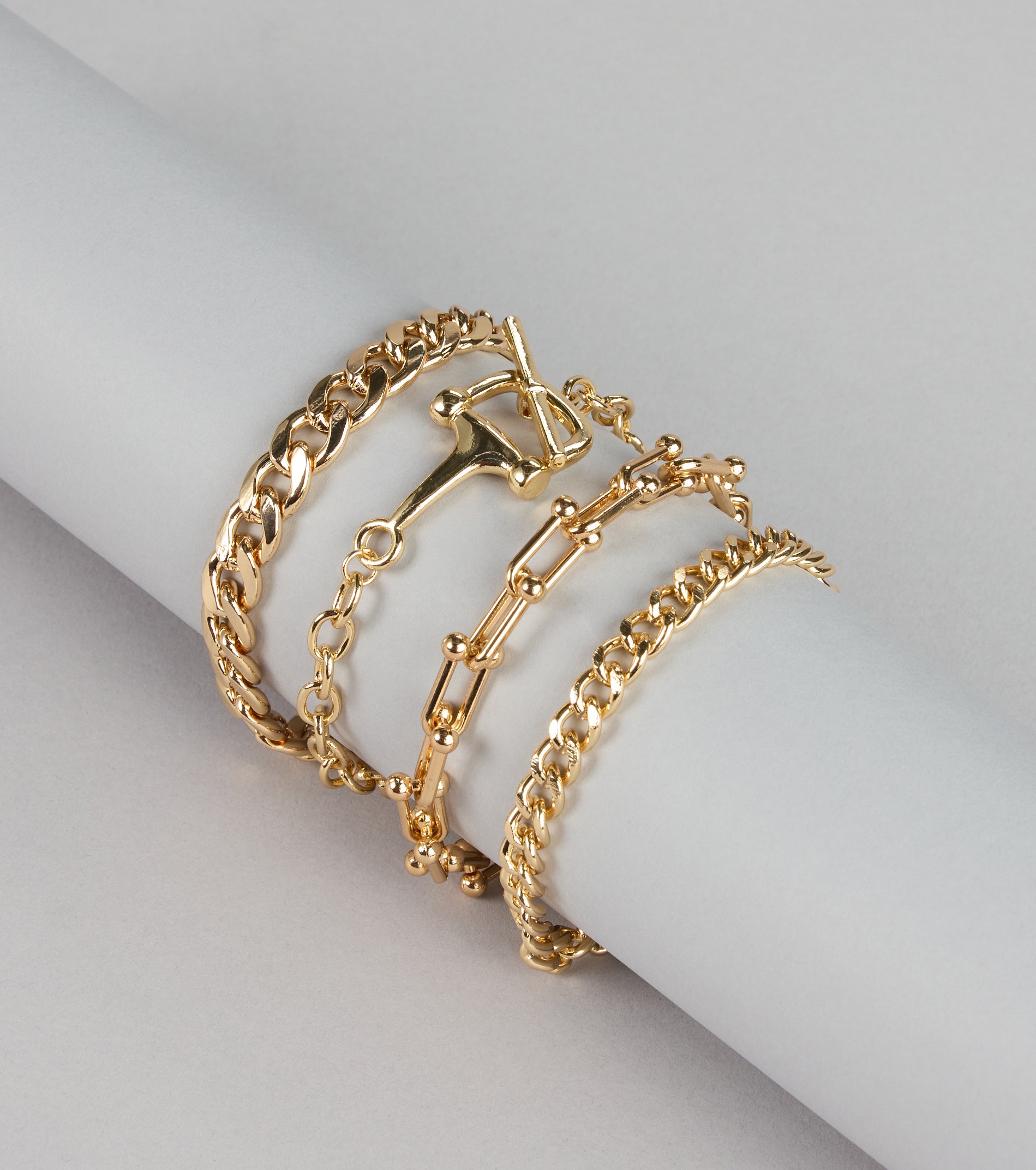 Bold Moves Chunky Chain Bracelet Set