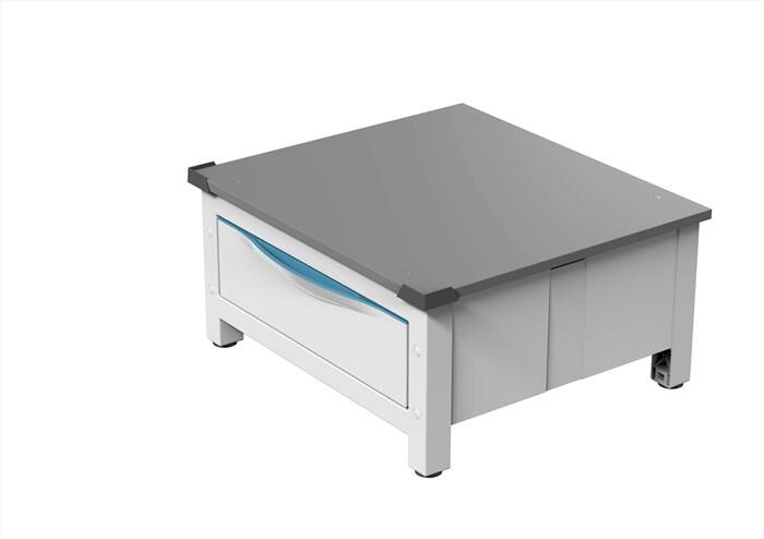 MELICONI - BASE SPACE EXTRA-Struttura bianca, ripiano grig