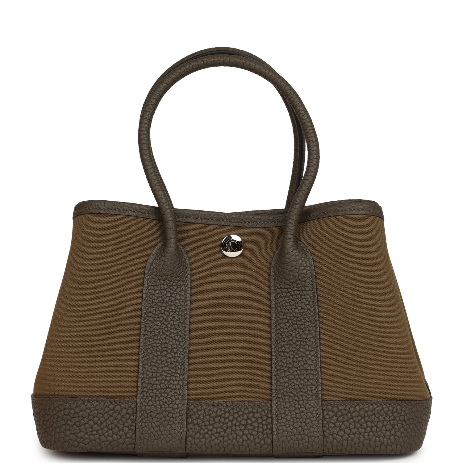 Hermes Garden Party Neo 23 Vert Olive Toile Officier Canvas and Vert Loden Negonda Palladium Hardware