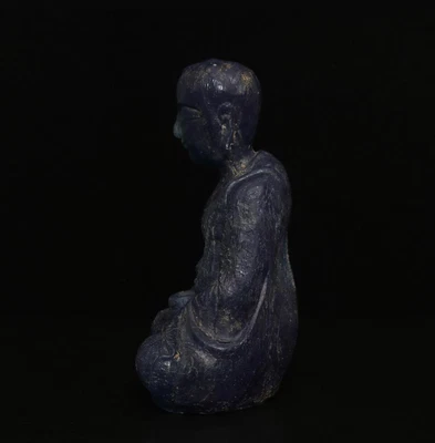 23.5CM Old Chinese Amber Statue Sakyamuni Buddha