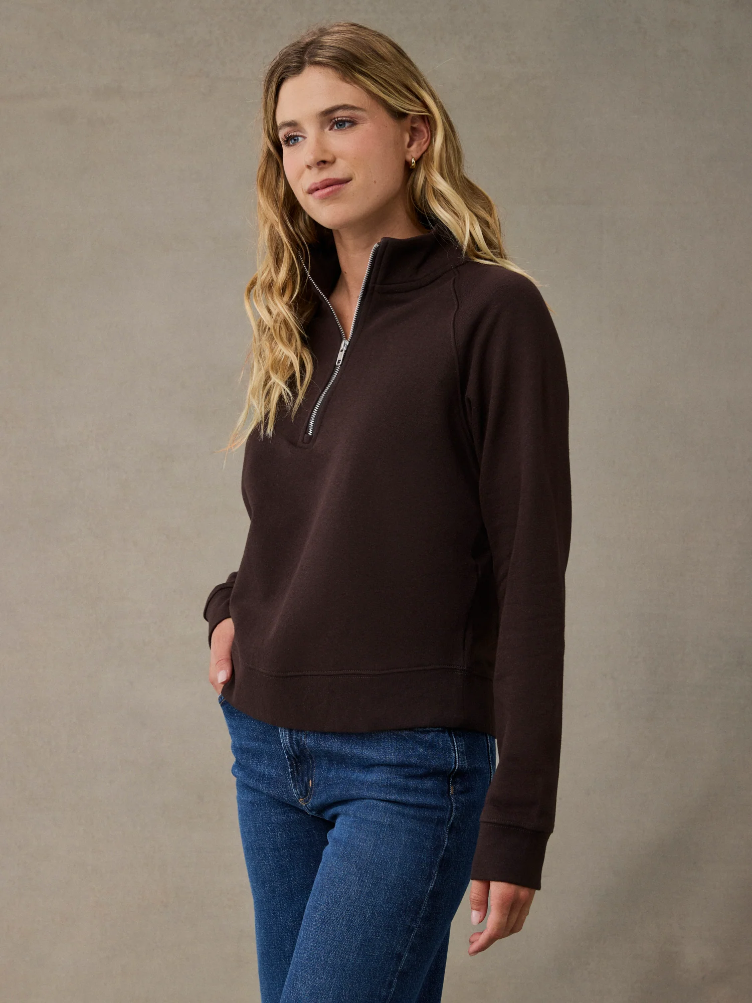 Women's Espresso Half Zip