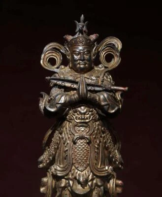 41CM Old Chinese Bronze Statue w/ Buddha N2880