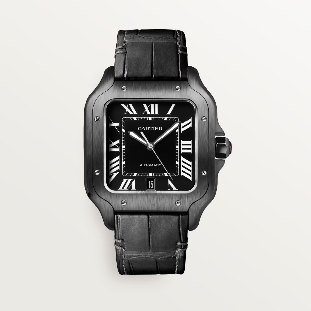 Cartier Santos de Cartier Large Model Black ADLC WSSA0039 - United Luxury