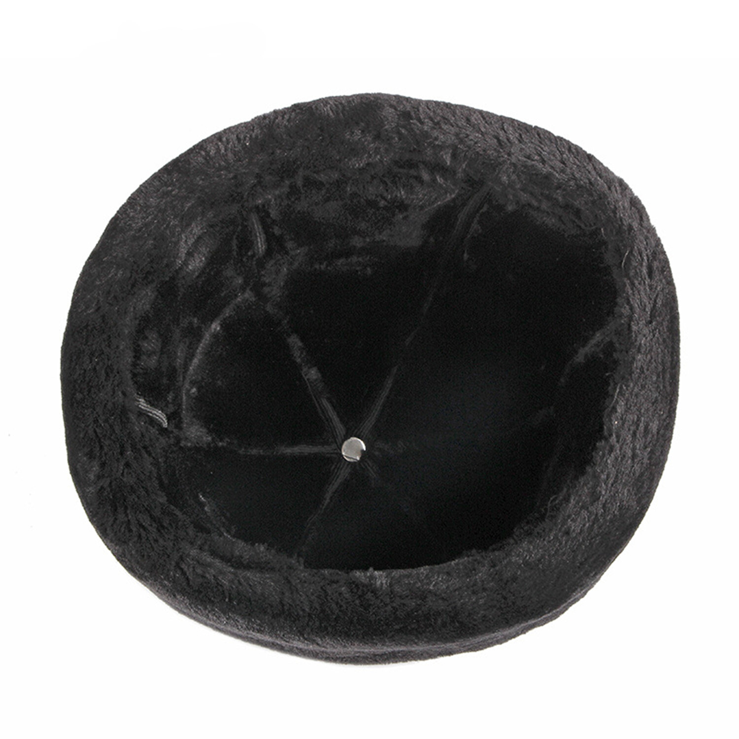 Men's PU Leather Thickened Velvet Warm Hat