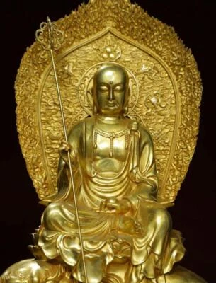 55CM Old Chinese Bronze Statue w/ Buddha N2912