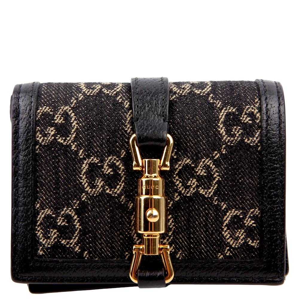 645536 GG Denim Jackie Card Case