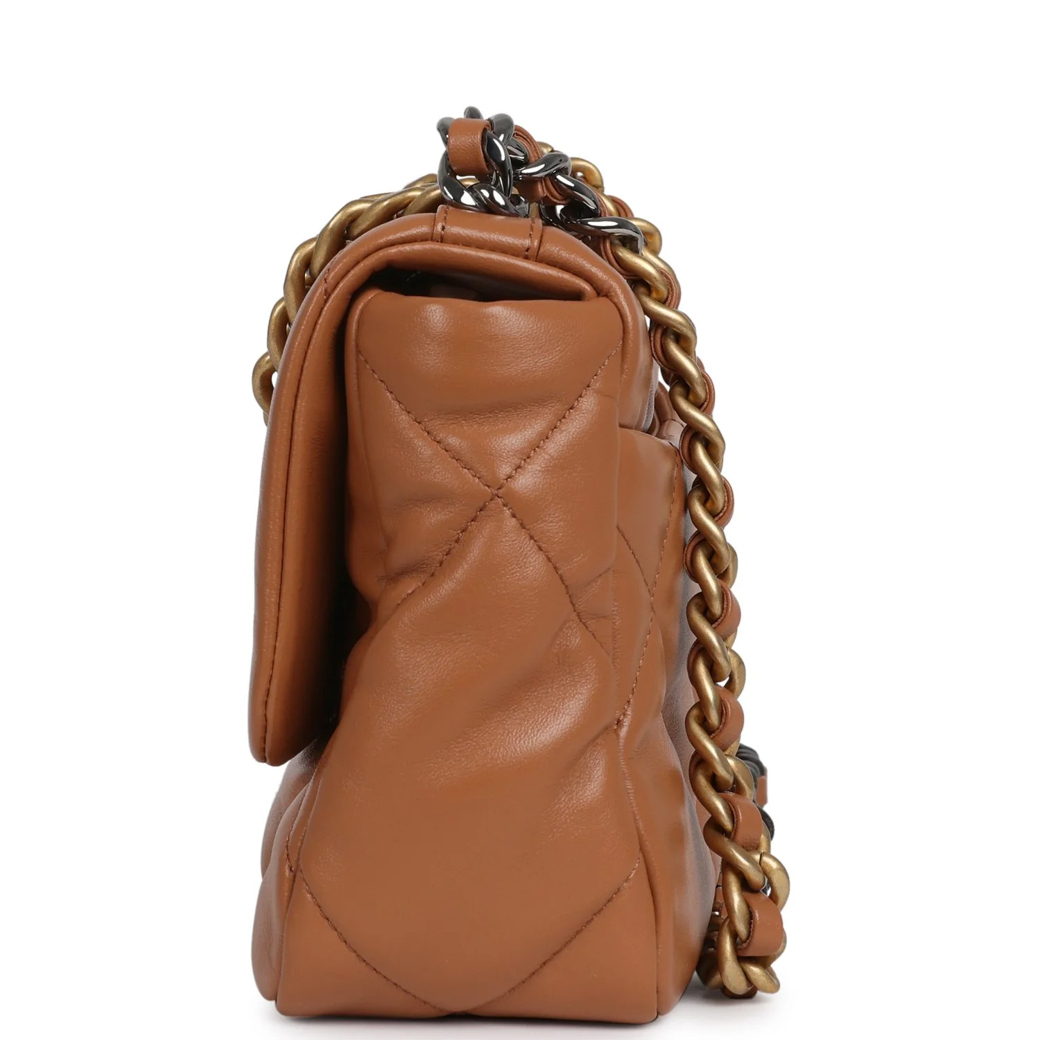 Chanel Medium 19 Flap Brown Lambskin Mixed Metal Hardware