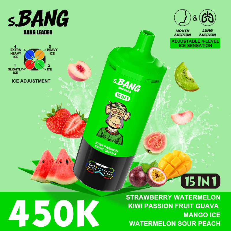 Bang 450K Puffs 15-in-1 Prefilled Vape | 15 Flavors,  Rechargeable