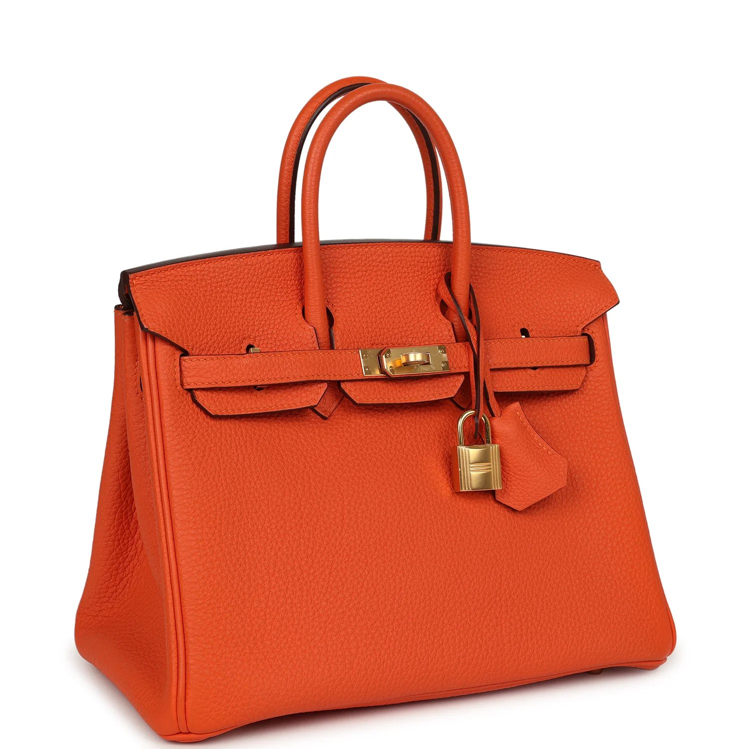 Hermes Birkin 25 Feu Togo Gold Hardware