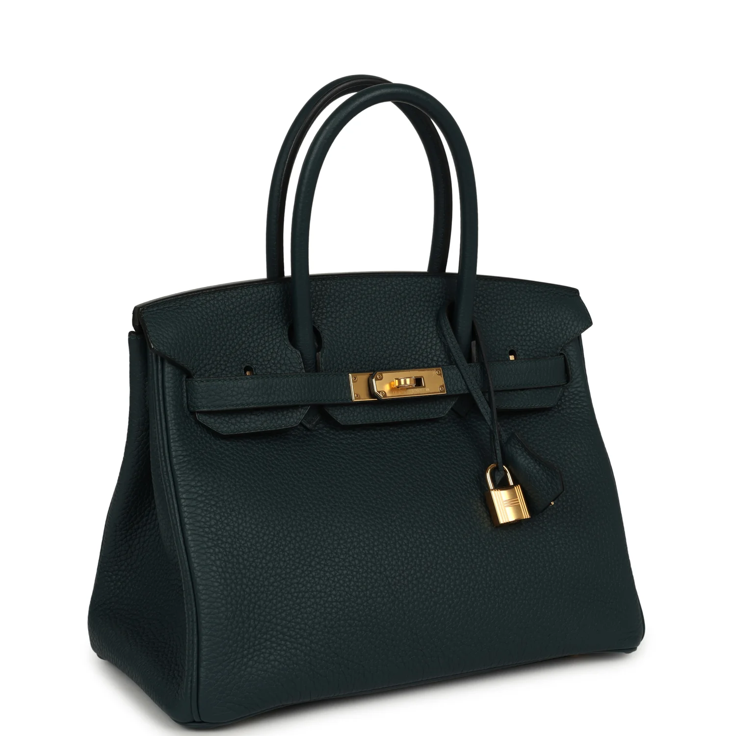 Hermes Birkin 30 Vert Cypress Clemence Gold Hardware