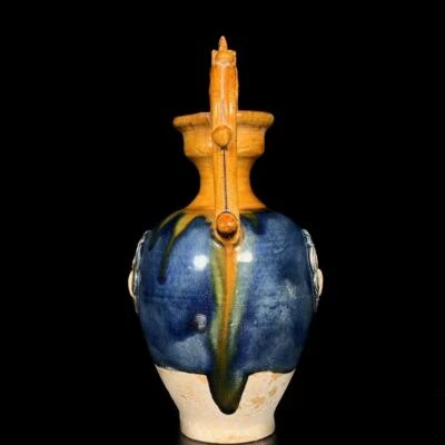 Old Chinese Tang Tri-colour Vase w/dragon CK733