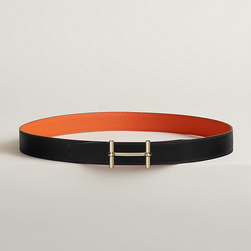 H d'Ancre belt buckle & Reversible leather strap 32 mm