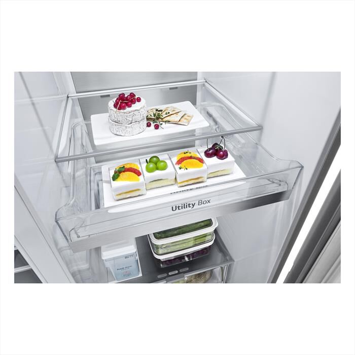 LG - Frigorifero side by side GSLE91MBAB Classe B-Metal Sorbet