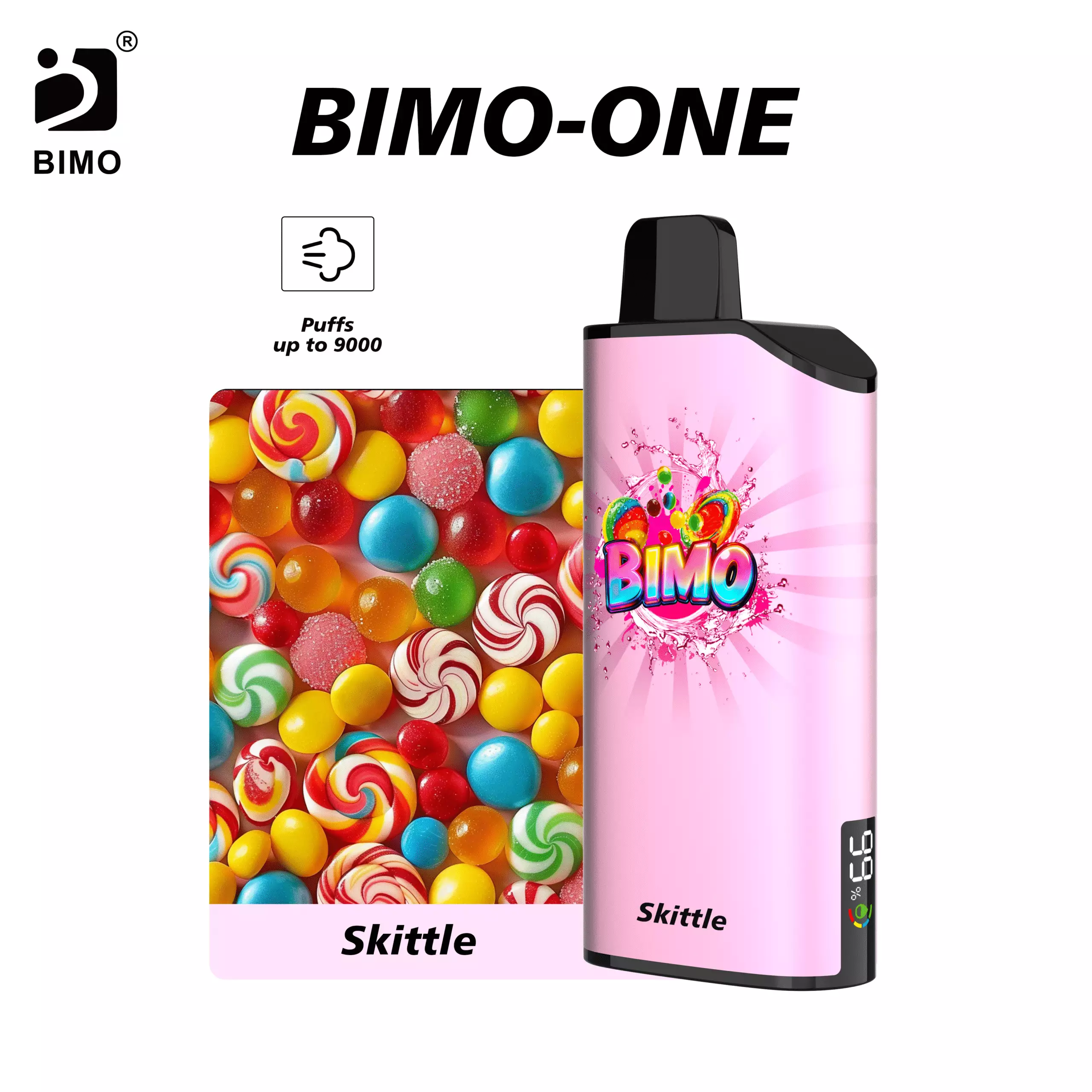 BIMO ONE 9000 Puffs – Skittle