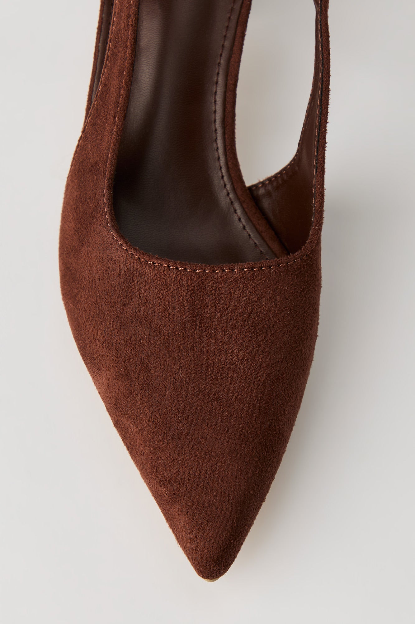 Faux Suede Slingback Kitten Heel