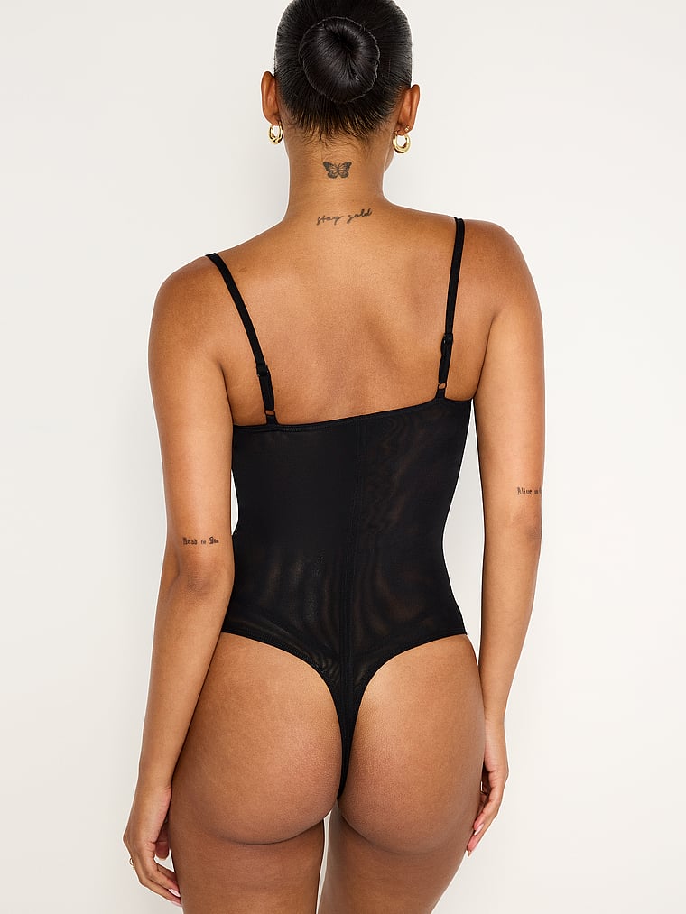 Good American Corset Demi Mesh Bodysuit