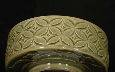 Old Chinese Yaozhou Yao Yaozhou Kiln Brush Washer w/coin N2955