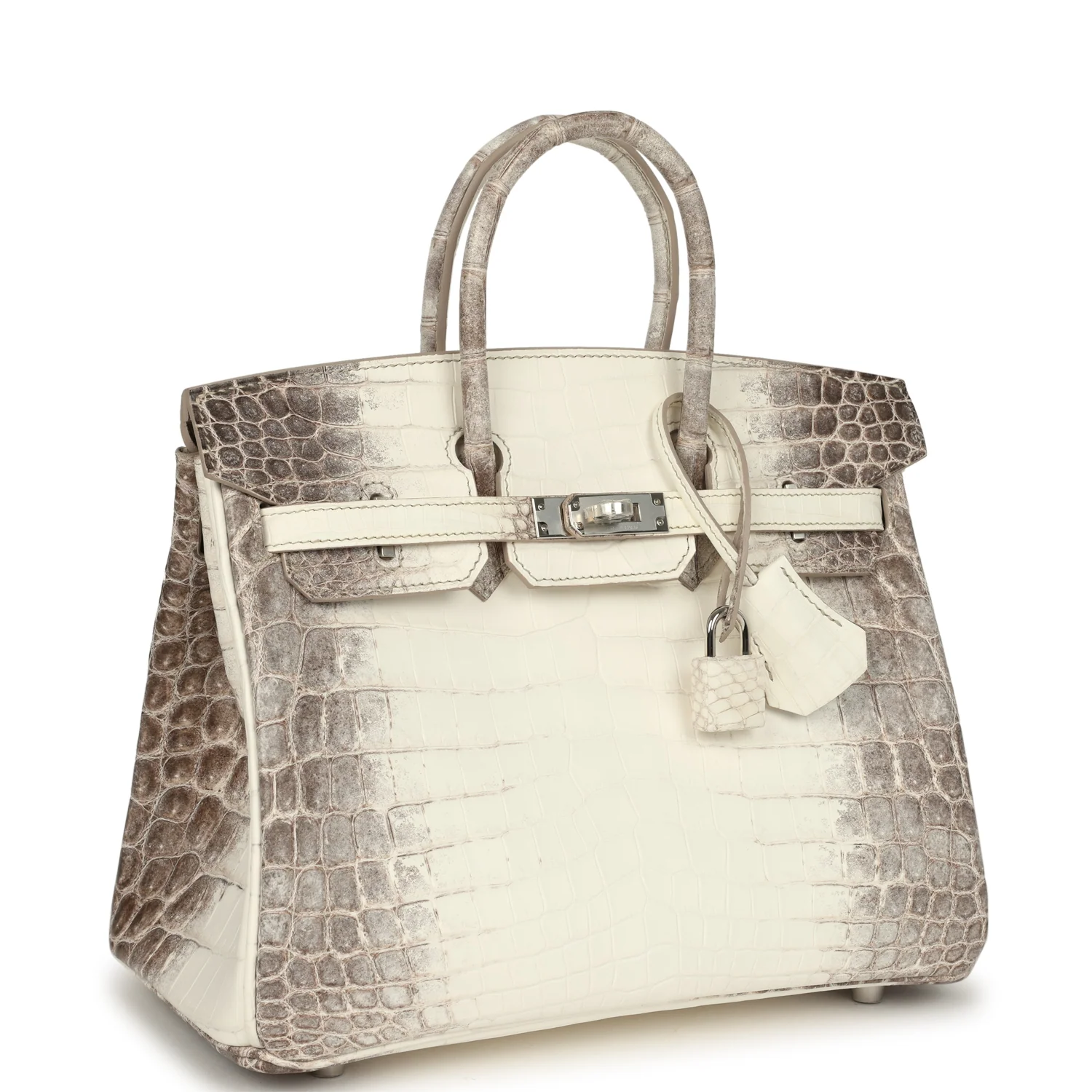 HERMÈS Birkin 25 Himalaya Niloticus Crocodile Palladium Hardware