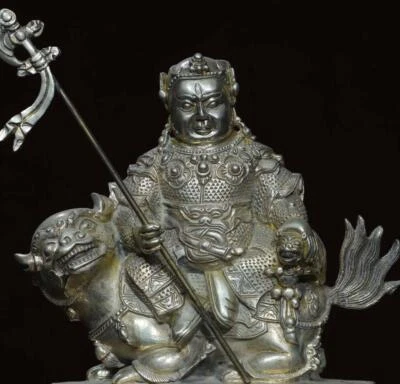 21CM Old Chinese Bronze Statue w/ Buddha N2829