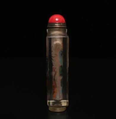 Ma Shaoxuan Signed Old Chinese Painting Snuff Bottle w/crane and plum