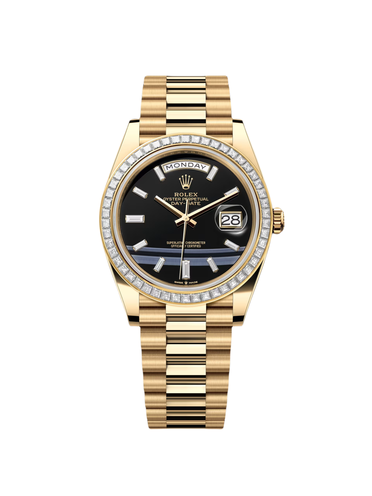 RLX Day-Date 40mm 228398TBR-0038 Onyx Dial President Watch