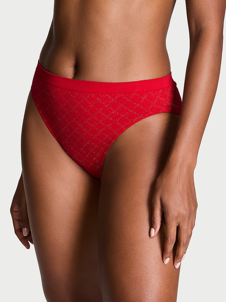 Seamless Seamless High-Leg Brief Panty Lurex