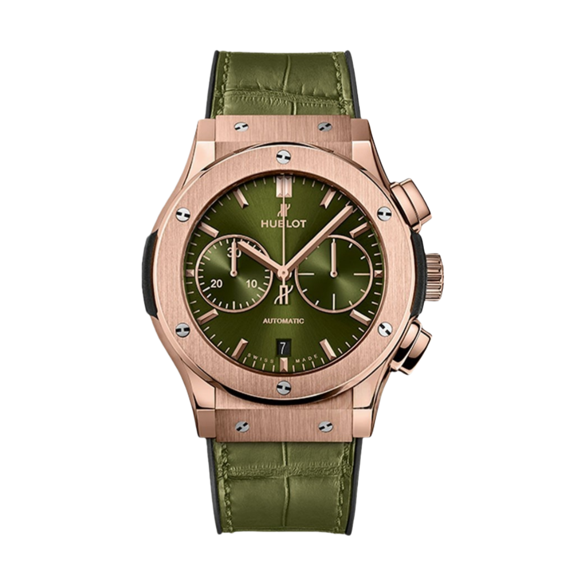 Hublot  Classic Fusion Chronograph King Gold Green Men's Watch 45mm 521.OX.8980.LR