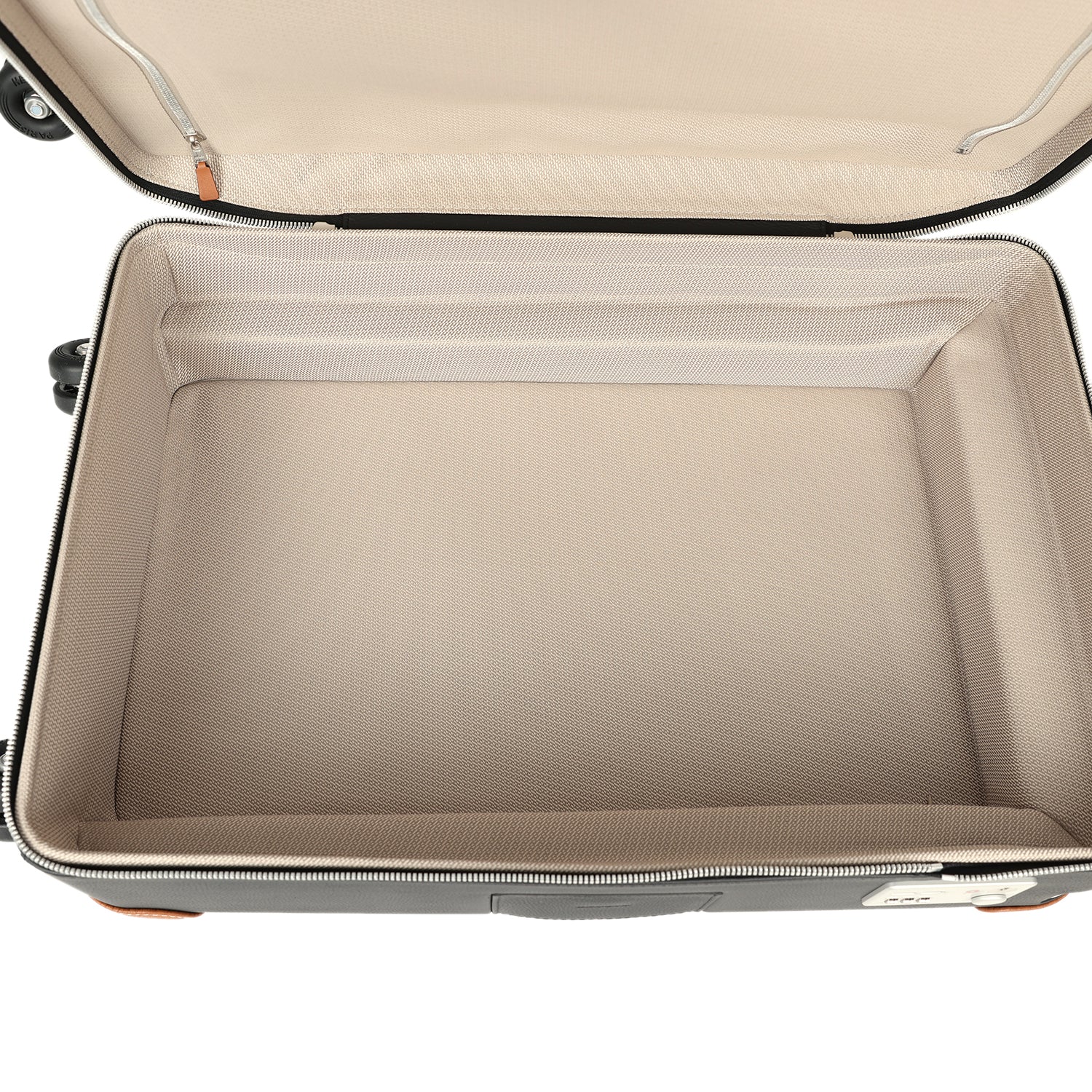Hermes R.M.S. Cabine Rolling Suitcase Écru, Black Plume H Canvas, Fauve, Black Régate Palladium Hardware