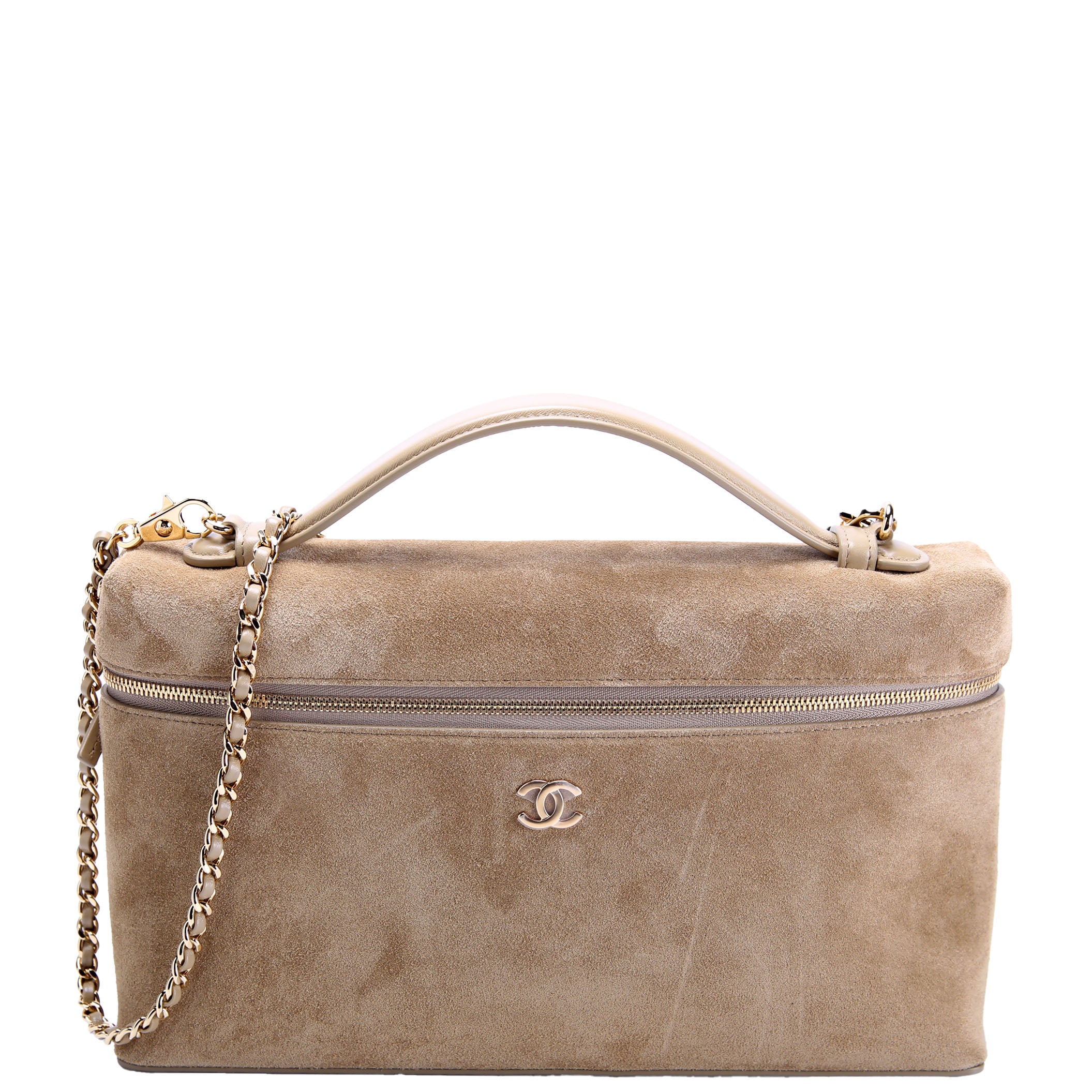CHANEL Trapeze Vanity With Chain Calfskin/Suede Large RFID