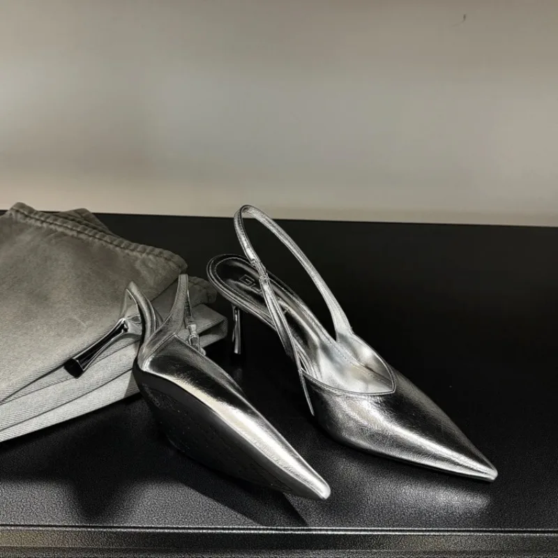 High Heeled Sandals Women Pointed Toe Elegant Shoes Sexy Fashion Pumps 2025 New Luxury Designer Brand Dress