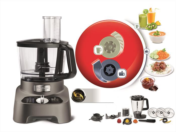 MOULINEX - FP825E DoubleForce Robot da Cucina-grafite