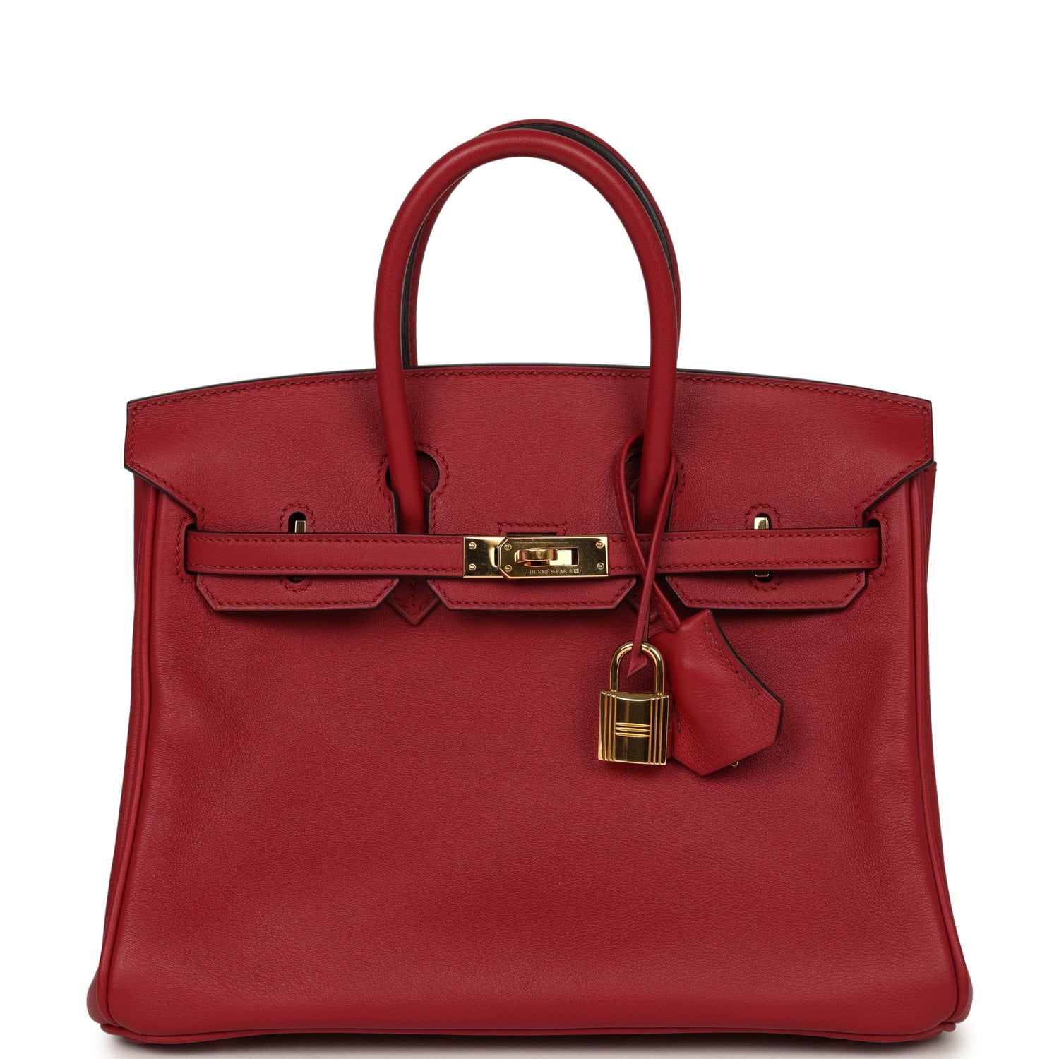 HERMÈS Birkin 25 Rouge Grenat Swift Gold Hardware