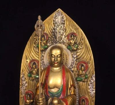 42CM Old Chinese Bronze Statue Buddha N1620