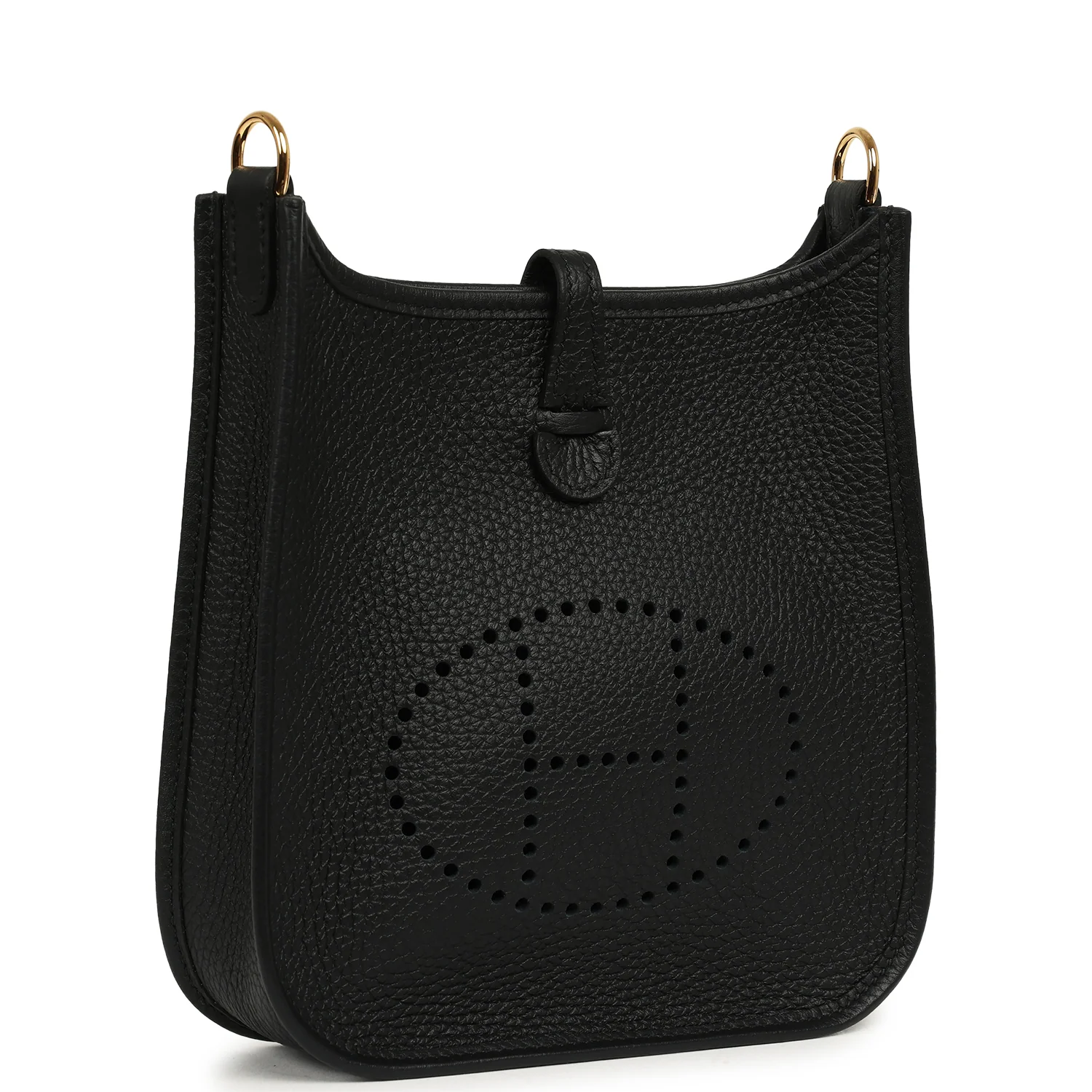 HERMÈS Evelyne TPM Black Clemence Gold Hardware