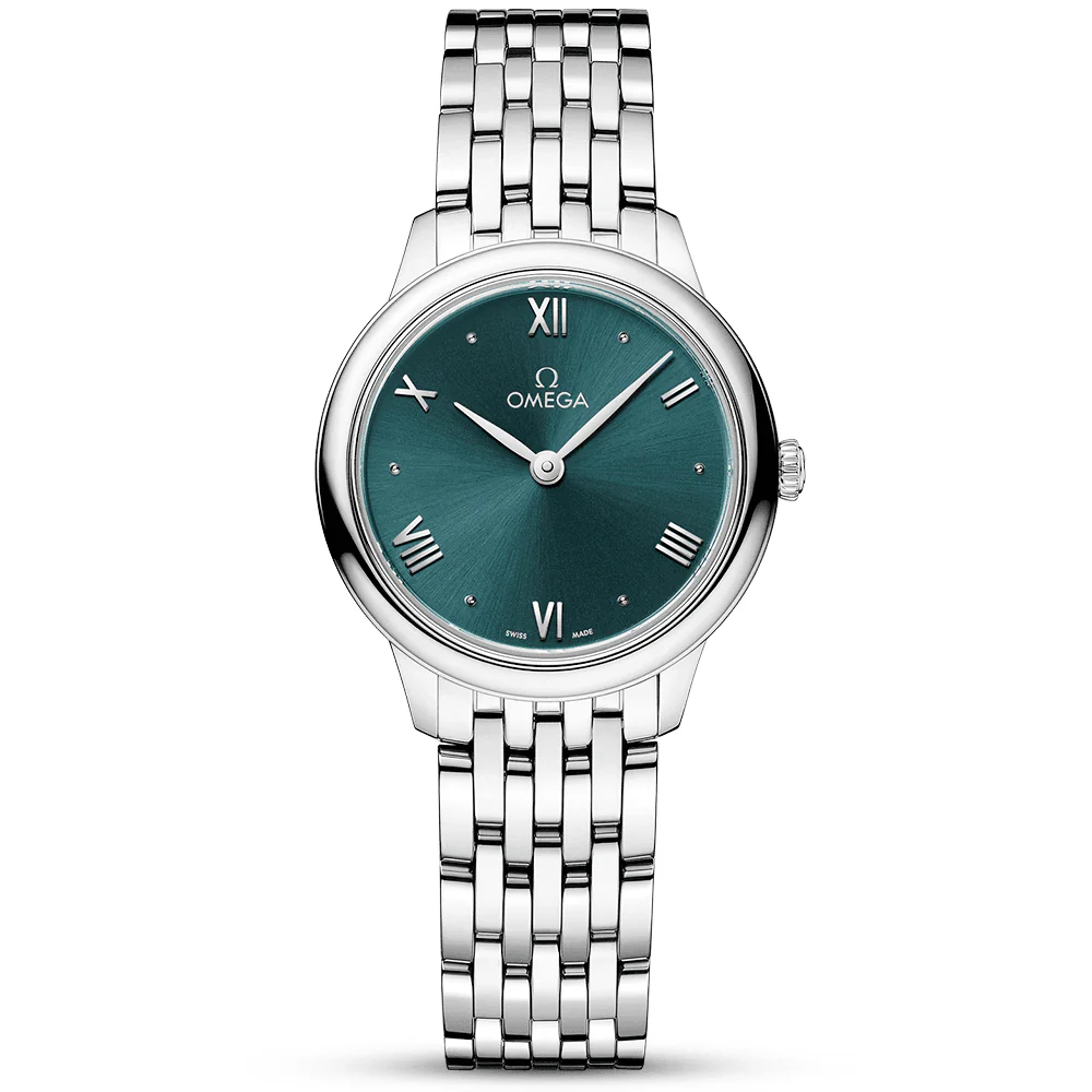 OMEGA De Ville Prestige 27.5mm Green Dial Ladies Bracelet Watch
