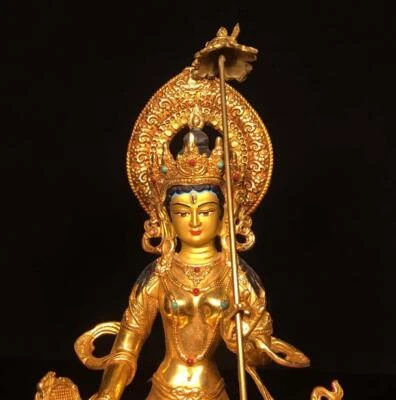 26CM Old Chinese Bronze Statue Buddha N1638