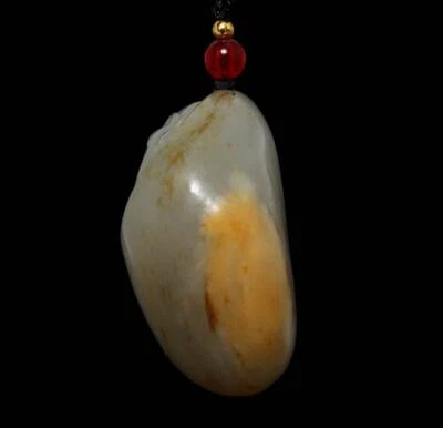 60G Chinese Carved Nephrite Jade Pendant w/Buddha