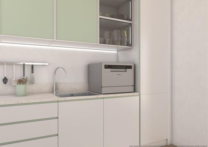 CANDY - Lavastoviglie CP 6E51LS Classe E 6 coperti-Stainless steel