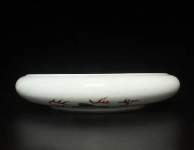 28CM Kangxi Signed Chinese Famille Rose Brush Washer W/dragon