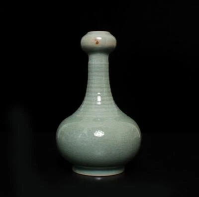 19CM Qinglingsi Signed Old Fine Chinese Ru Yao Ru Kiln Vase