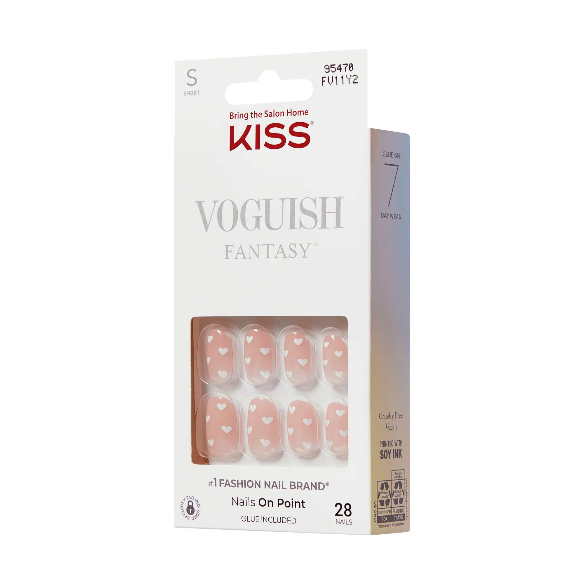 KISS Voguish Fantasy Press On Glue Nails - Sparkle Splay