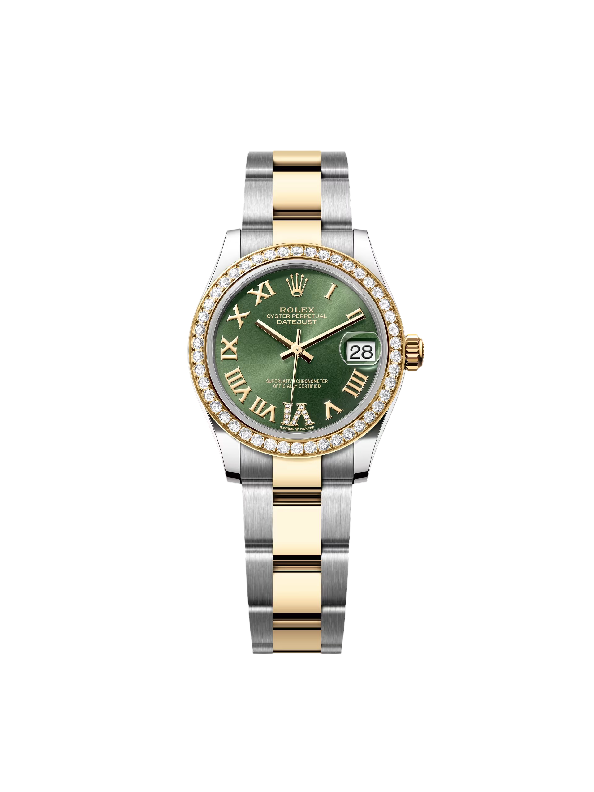 RLX Datejust m278383RBR-0015/0016 31mm Olive Green Dial Oyster Bracelet