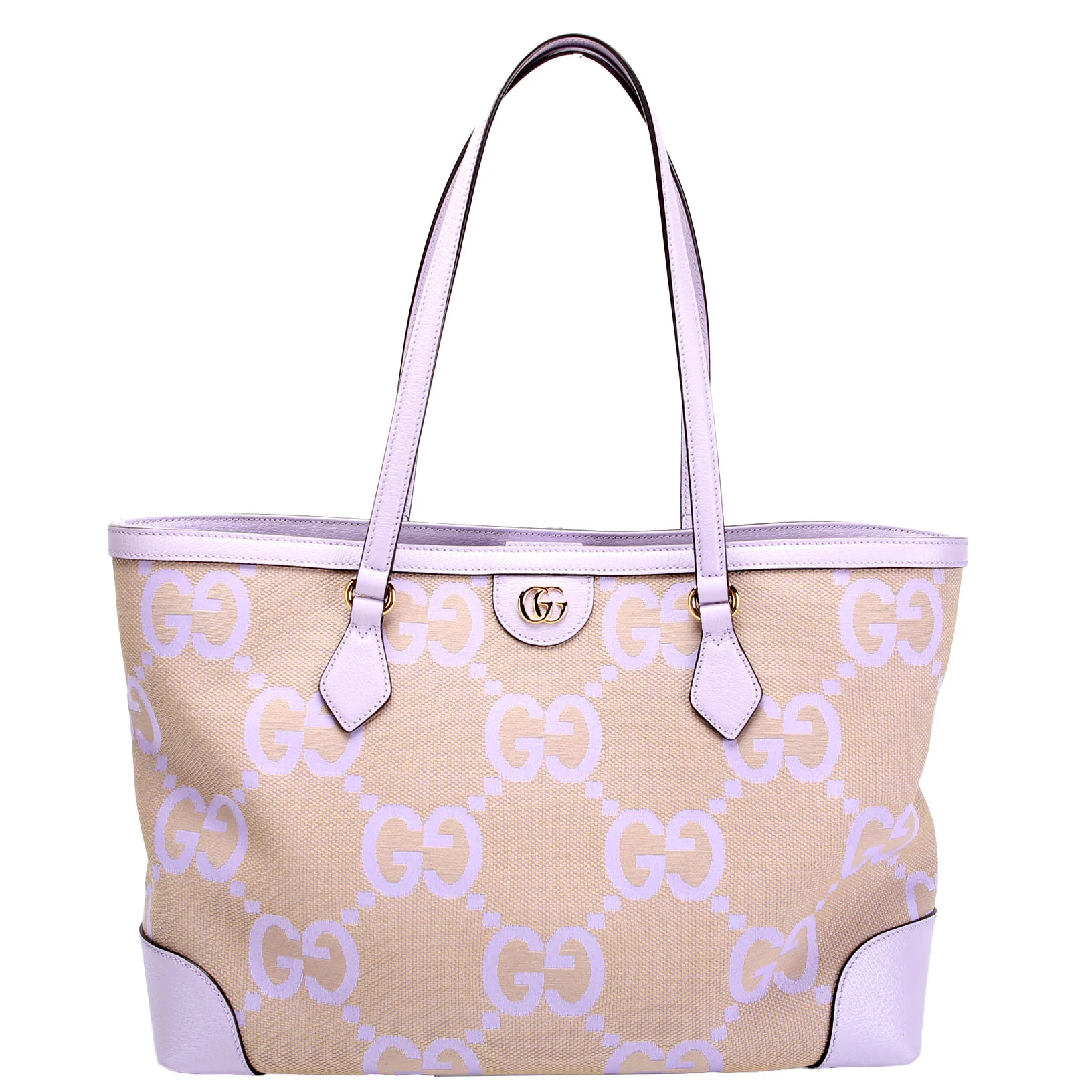 GUCCI 631685 Jumbo GG Ophidia Tote Light Purple/Taupe