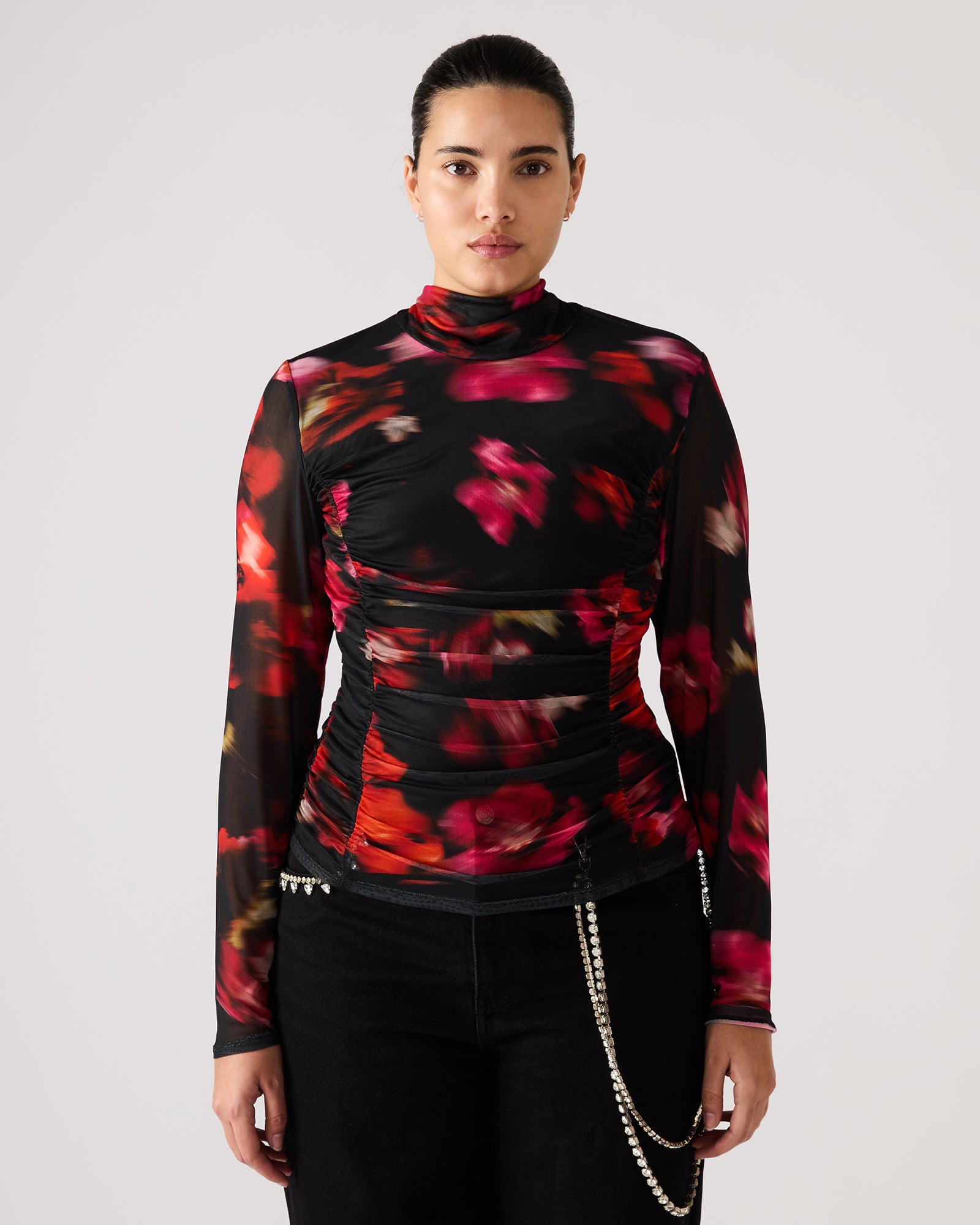 Taylore Top Blurry Floral