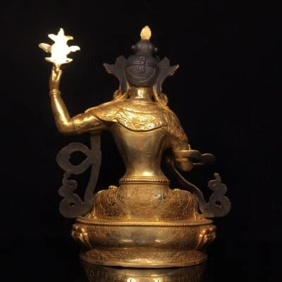 31CM Old Chinese Bronze Statue Buddha Q753