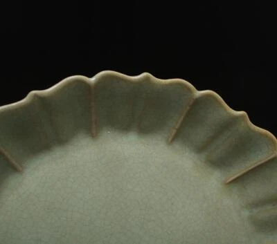 18CM Old Chinese Ru Yao Ru Kiln Dish