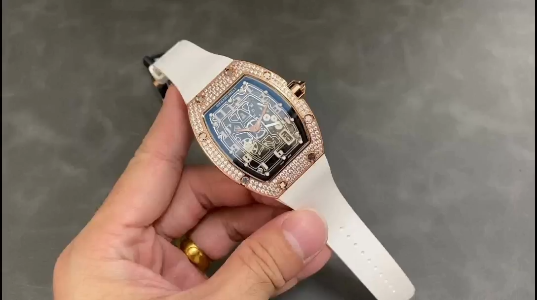 【7A Quality】Richard Mille RM67-01 RG Automatic Winding Extra-Thin Medium Diamond Watch