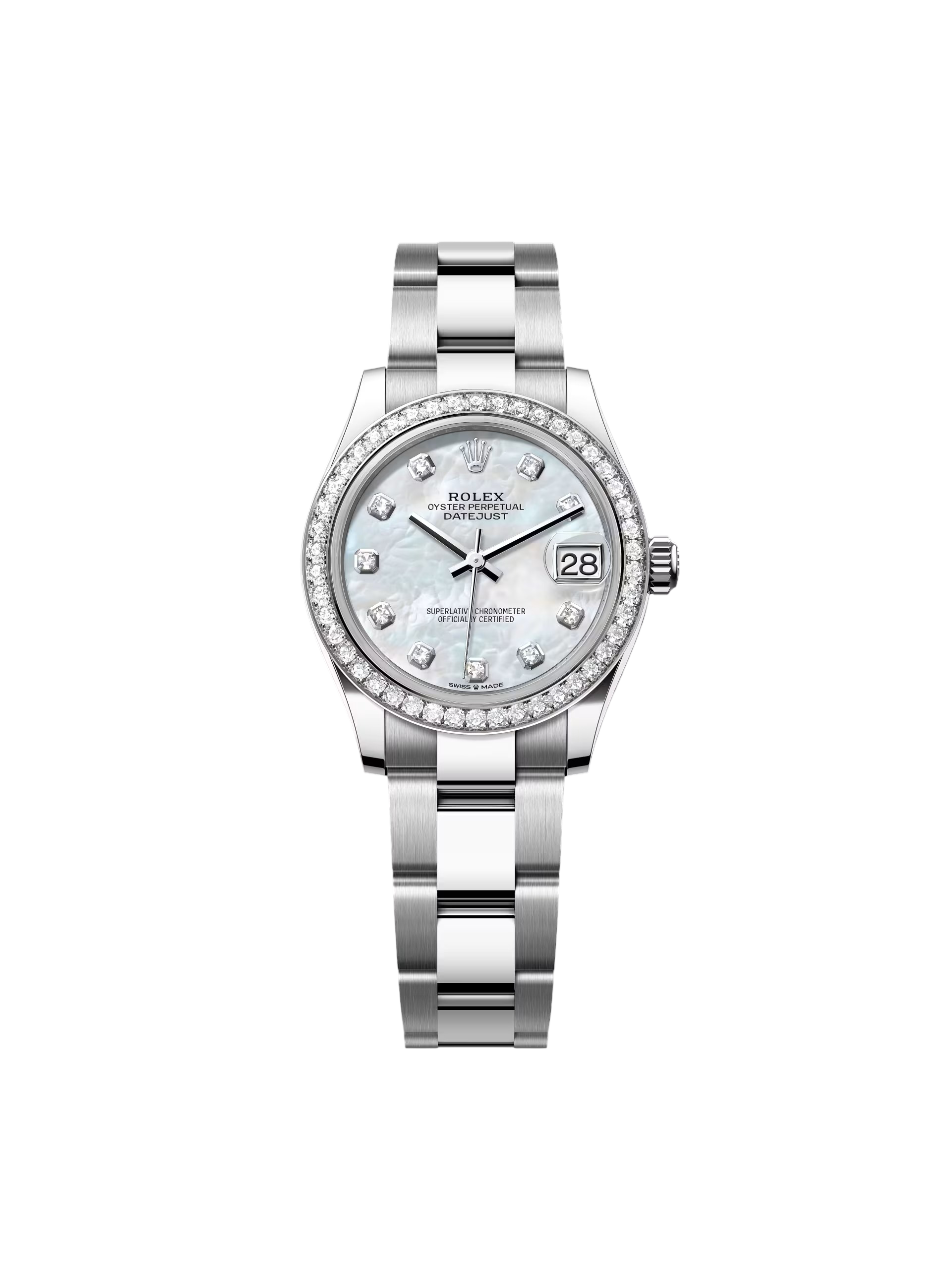 RLX Datejust m278384RBR-0007/0008 Mother-of-Pearl 31mm Dial Oyster Watch