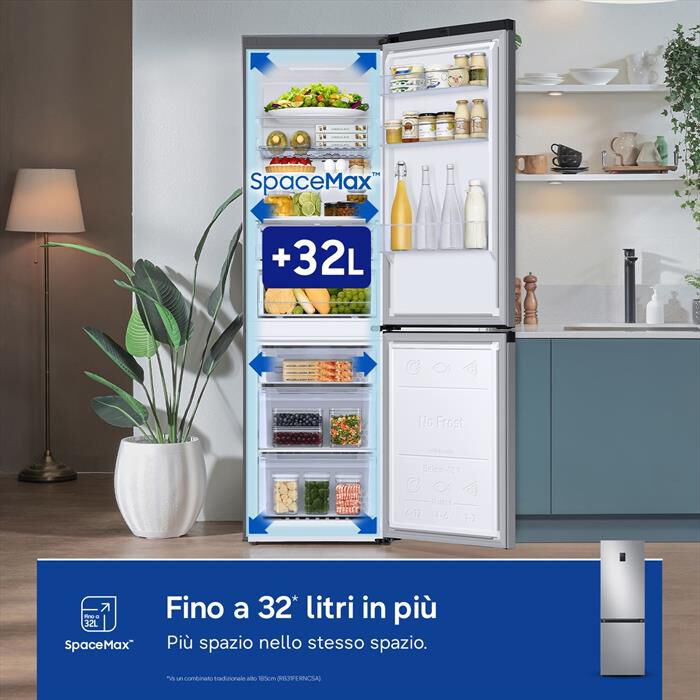 SAMSUNG - Frigorifero combinato RB34C675DSA/EF Classe D-SILVER INOX